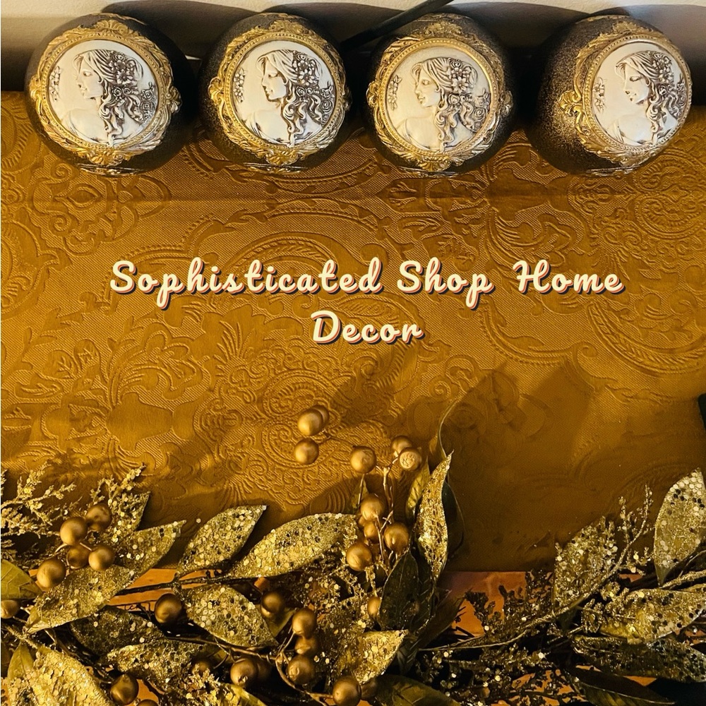 ⚜️New Gracious Home 4 Piece Victorian Ornate Decorative Spheres⚜️